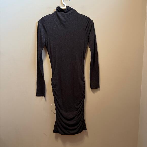 Velvet By Graham & Spencer‎ Size XS Heathered Black Turtleneck Dress in Black - Picture 4 of 7